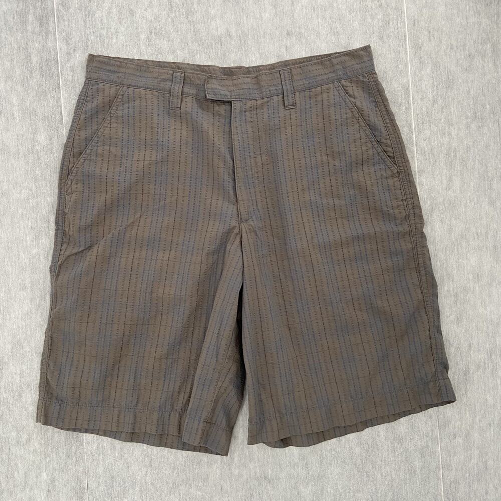 Patagonia Shorts Adult 32 Gray Blue Plaid Organic Cotton Casual Outdoors Mens